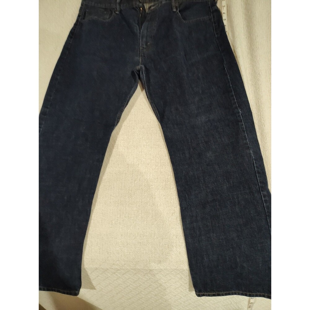Levi’s 569 Jeans Men’s 38x32 Straight Leg Dark Wash Denim Zip Patch Pockets - Picture 5 of 11